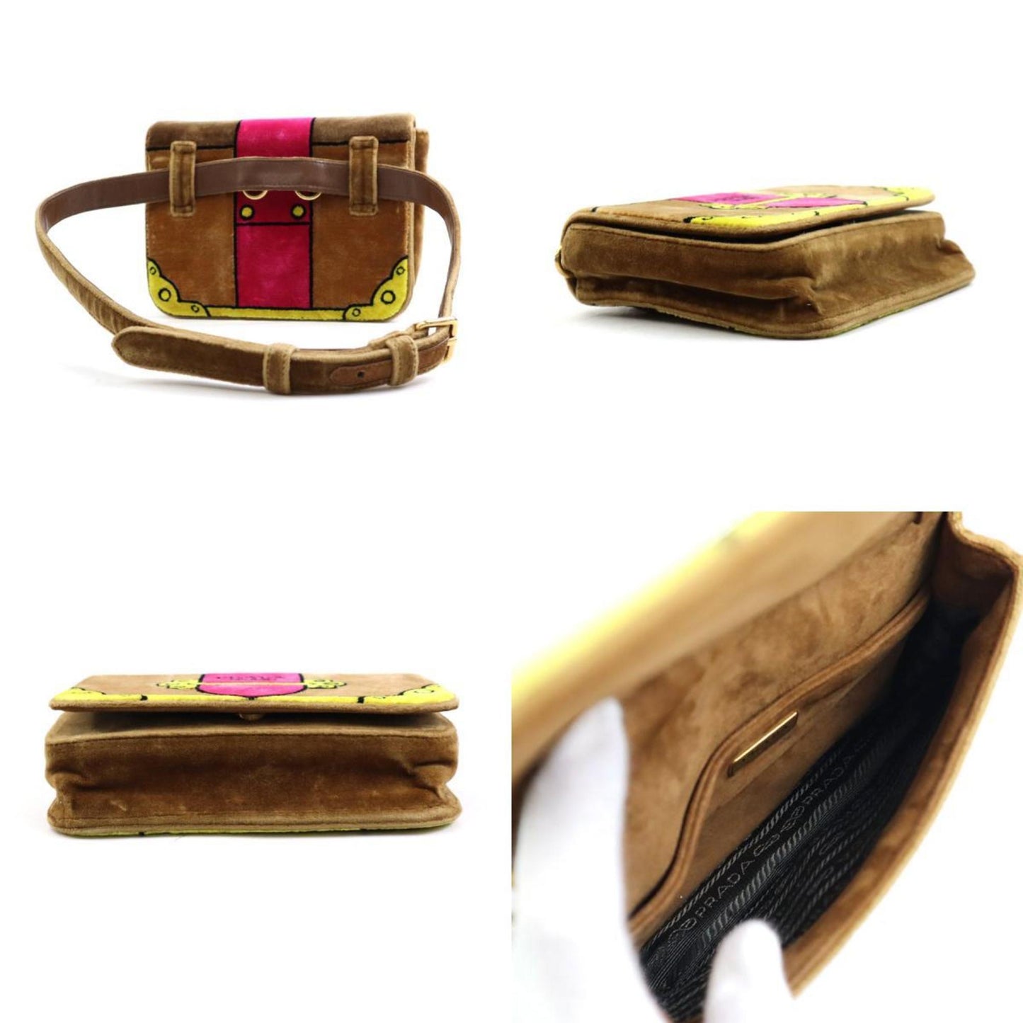 Prada Brown Velvet Cahier