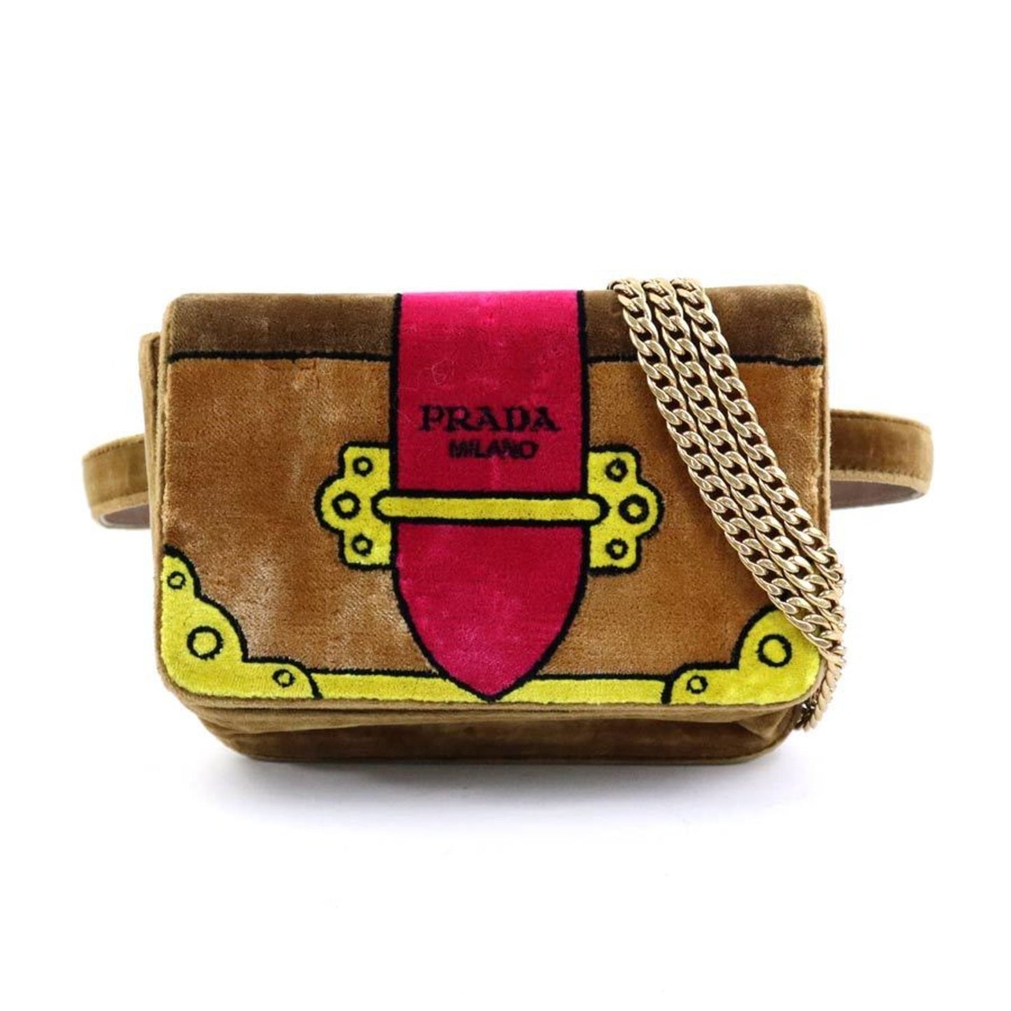 Prada Brown Velvet Cahier