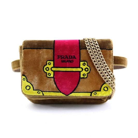 Prada Brown Velvet Cahier