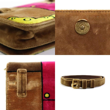 Prada Brown Velvet Cahier