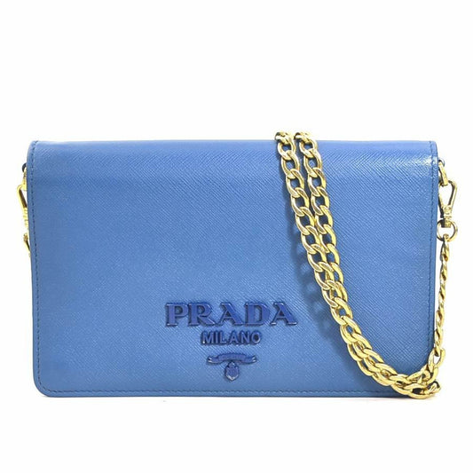 Prada Blue Leather Saffiano