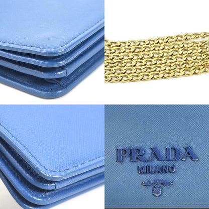 Prada Blue Leather Saffiano