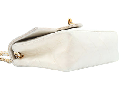 Chanel White Leather Timeless/classique