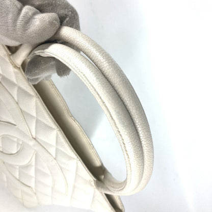 Chanel White Leather Medaillon