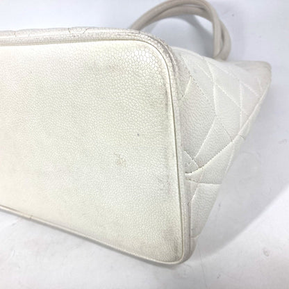 Chanel White Leather Medaillon
