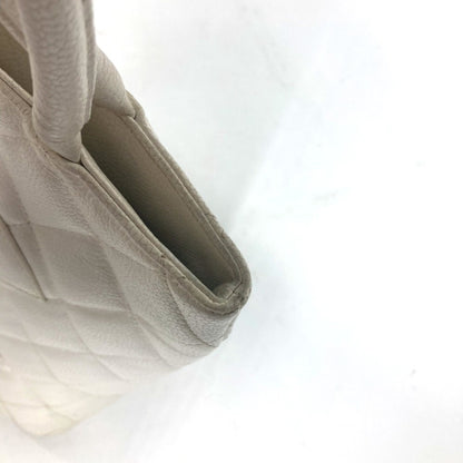 Chanel White Leather Medaillon