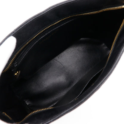 Chanel Black Leather Medaillon