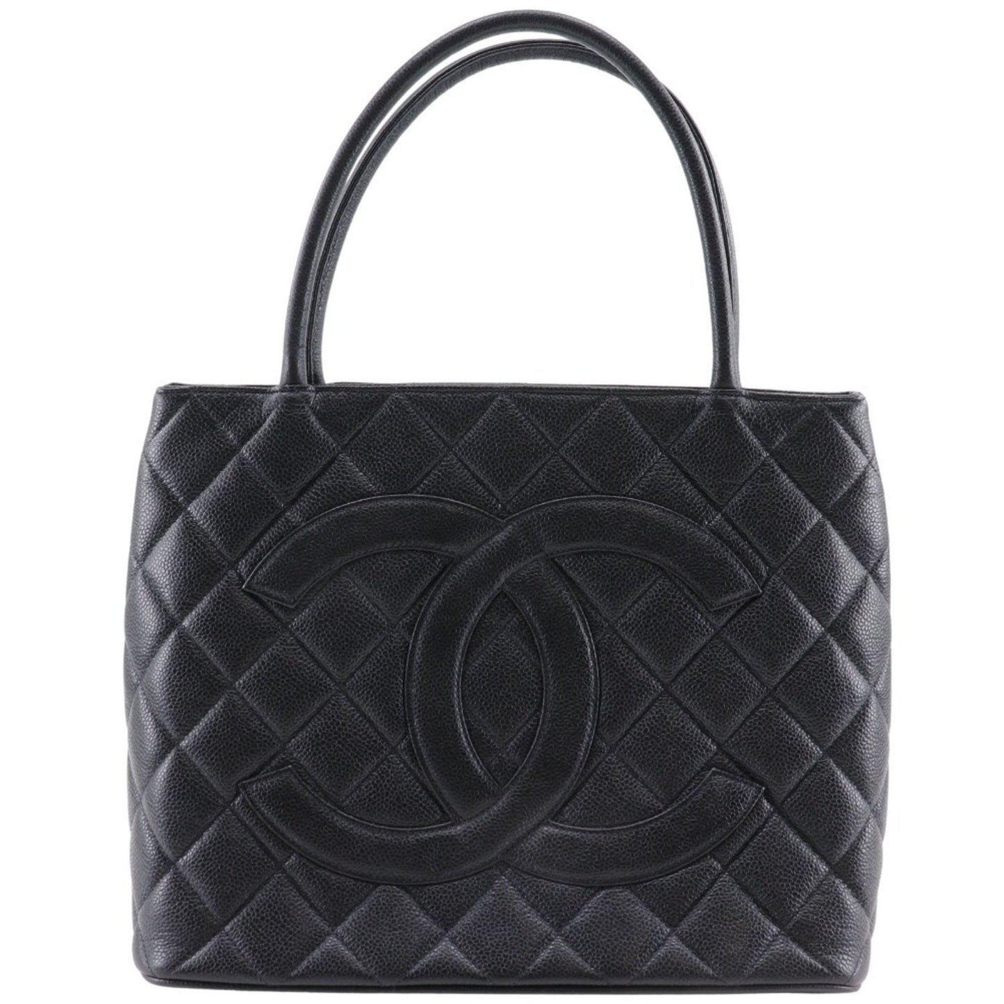 Chanel Black Leather Medaillon