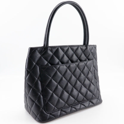 Chanel Black Leather Medaillon