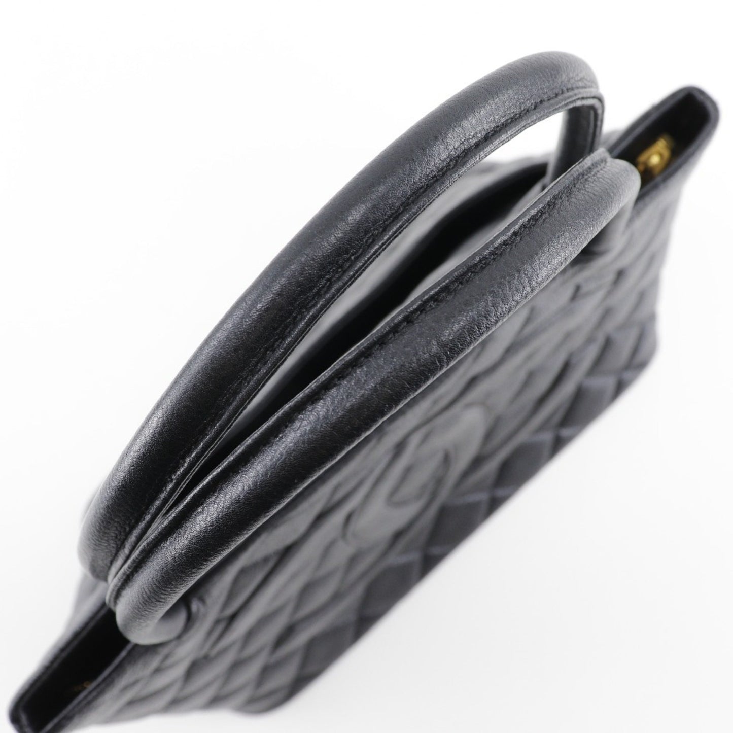 Chanel Black Leather Medaillon