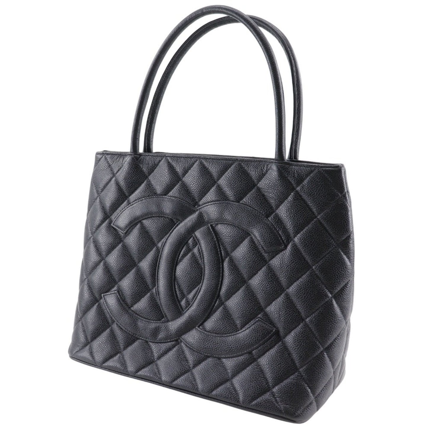 Chanel Black Leather Medaillon