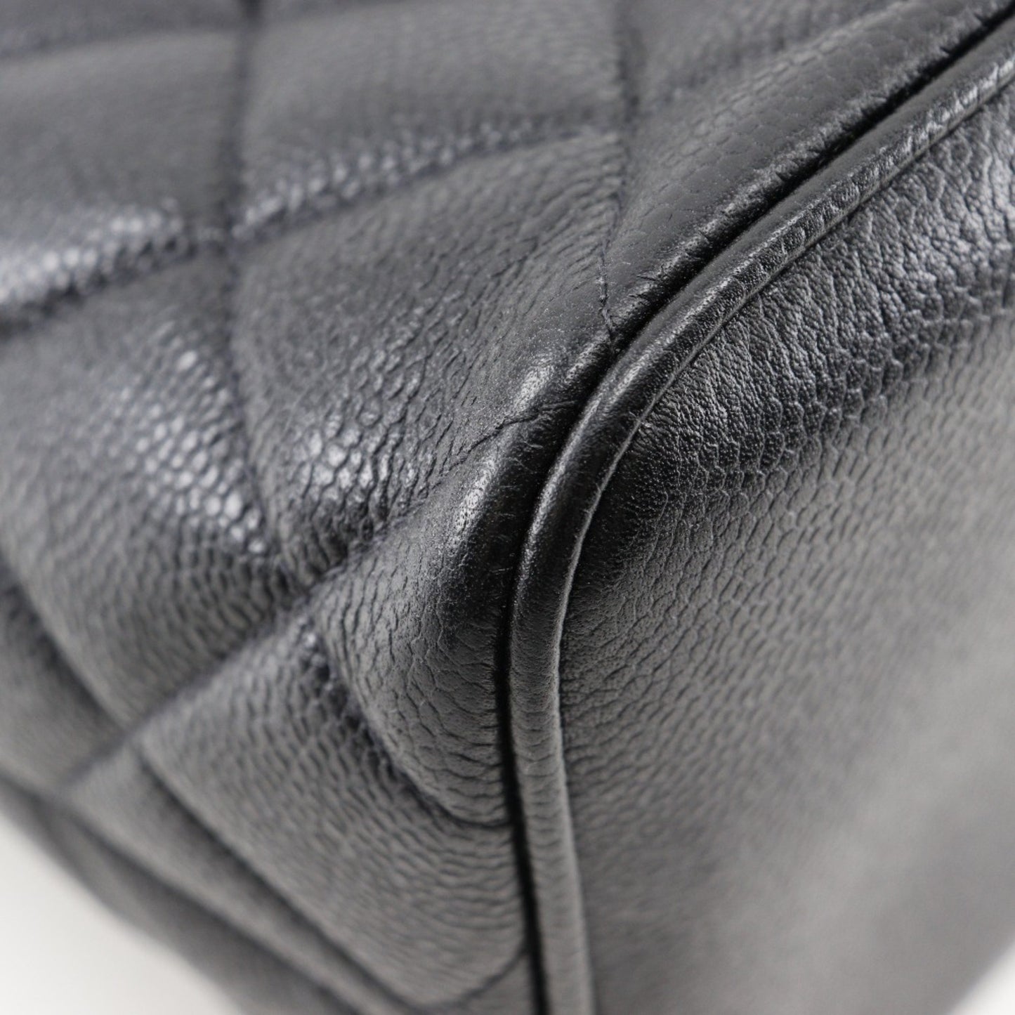 Chanel Black Leather Medaillon