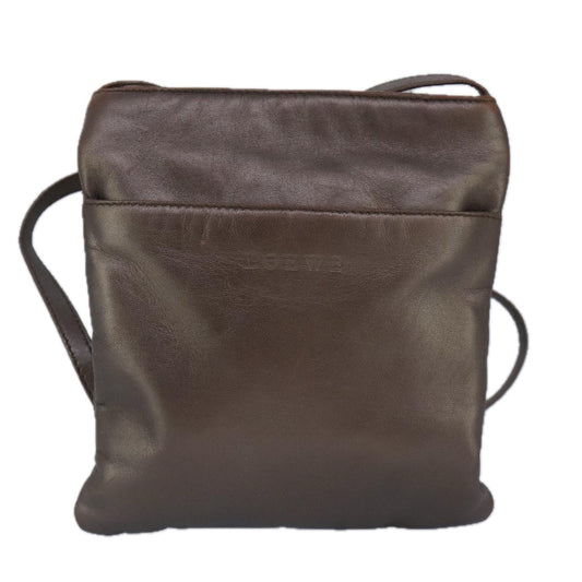 Loewe Brown Leather Shoulder