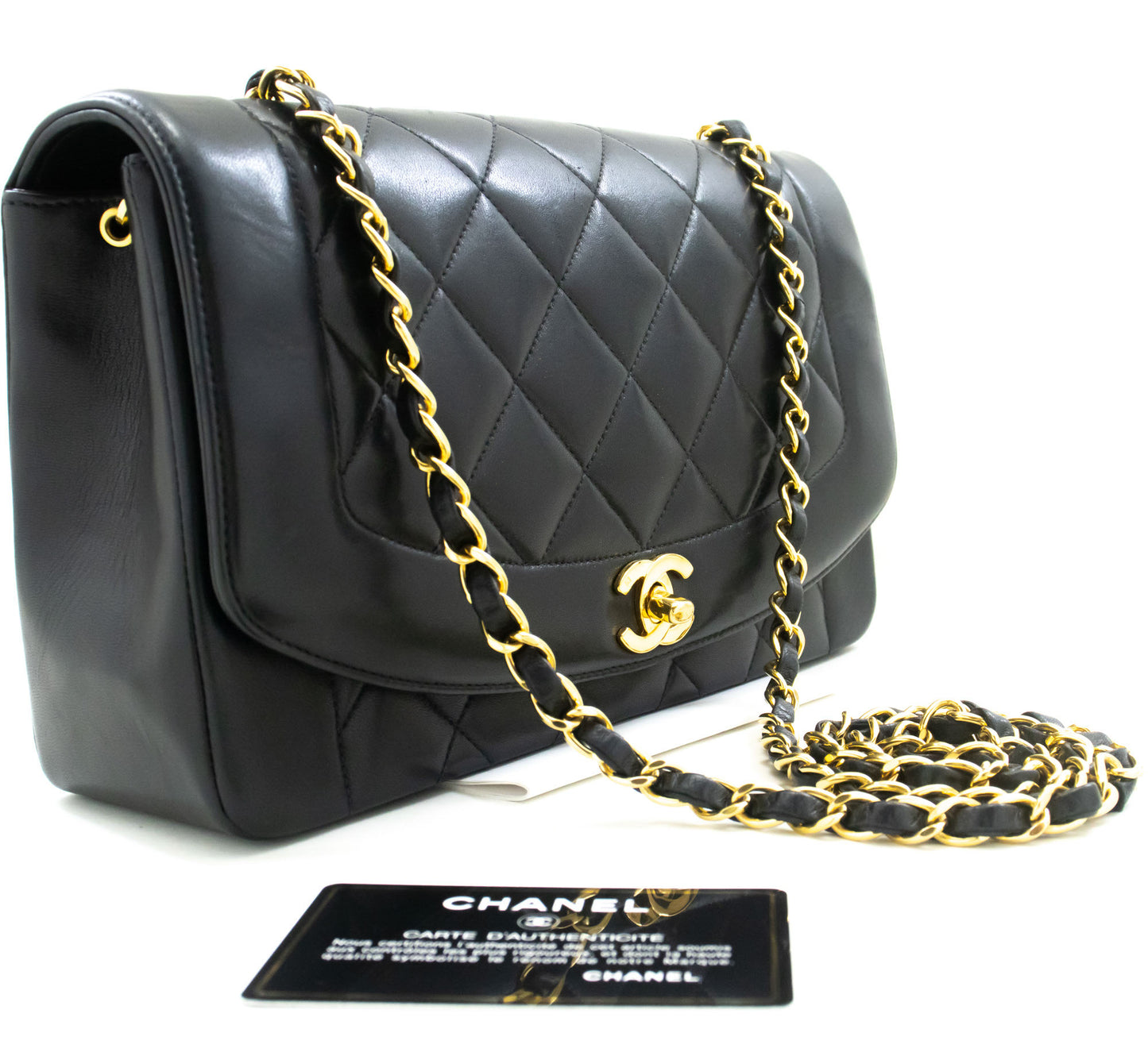 Chanel Black Leather Diana