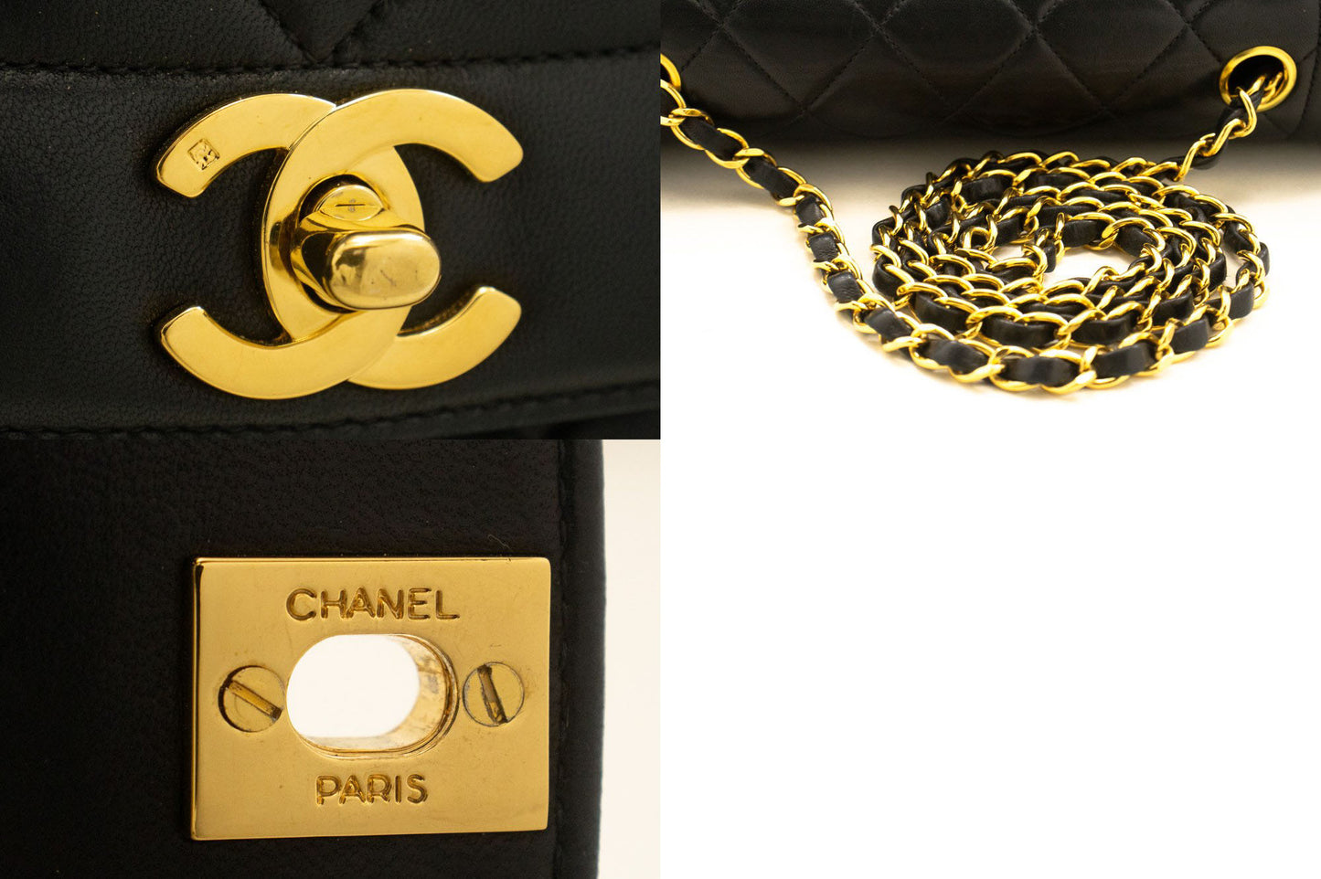Chanel Black Leather Diana