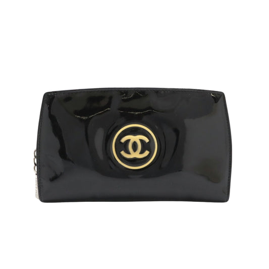 Chanel Black Patent Leather Wallet