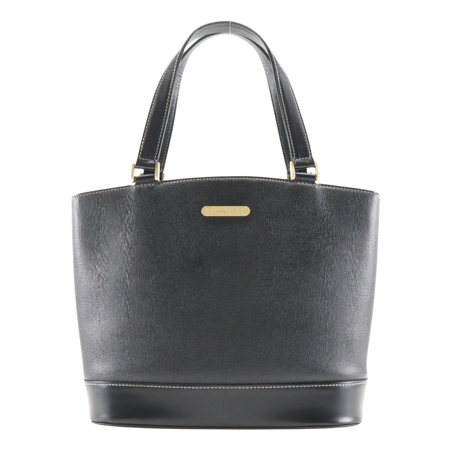 Burberry Black Pony-style Calfskin Handbag