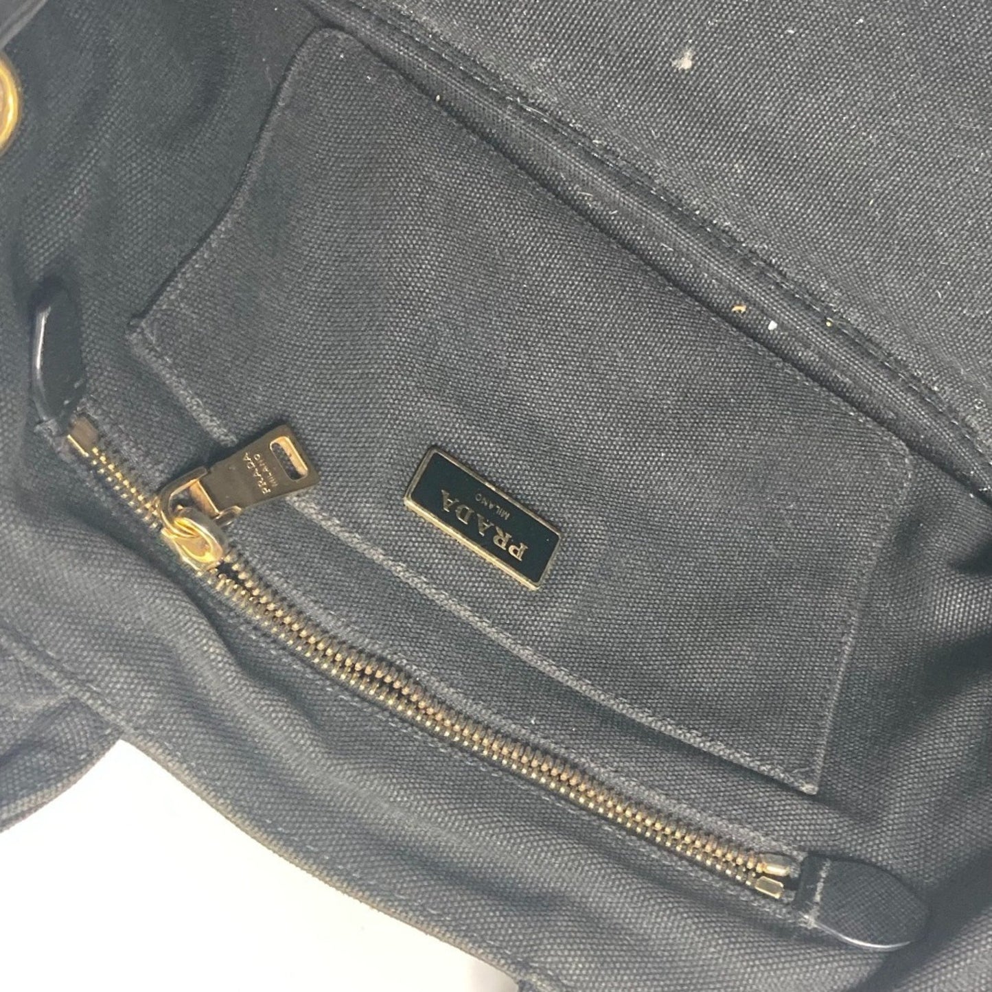 Prada Black Canvas Canapa
