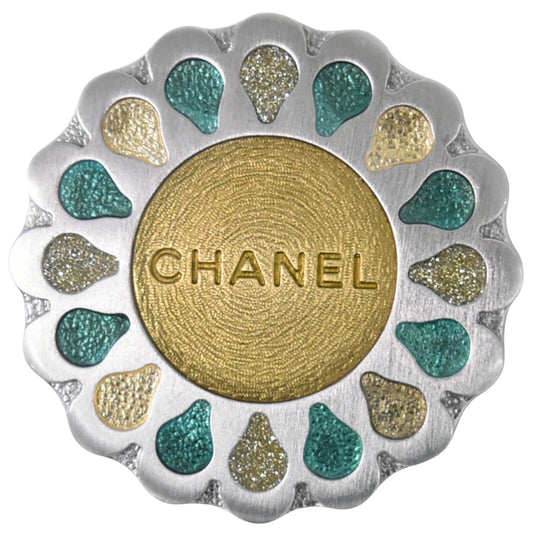 Chanel Silver Metal Brooch