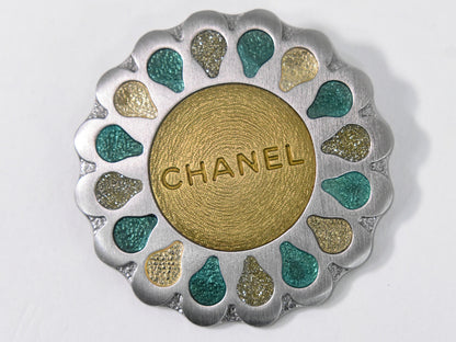 Chanel Silver Metal Brooch