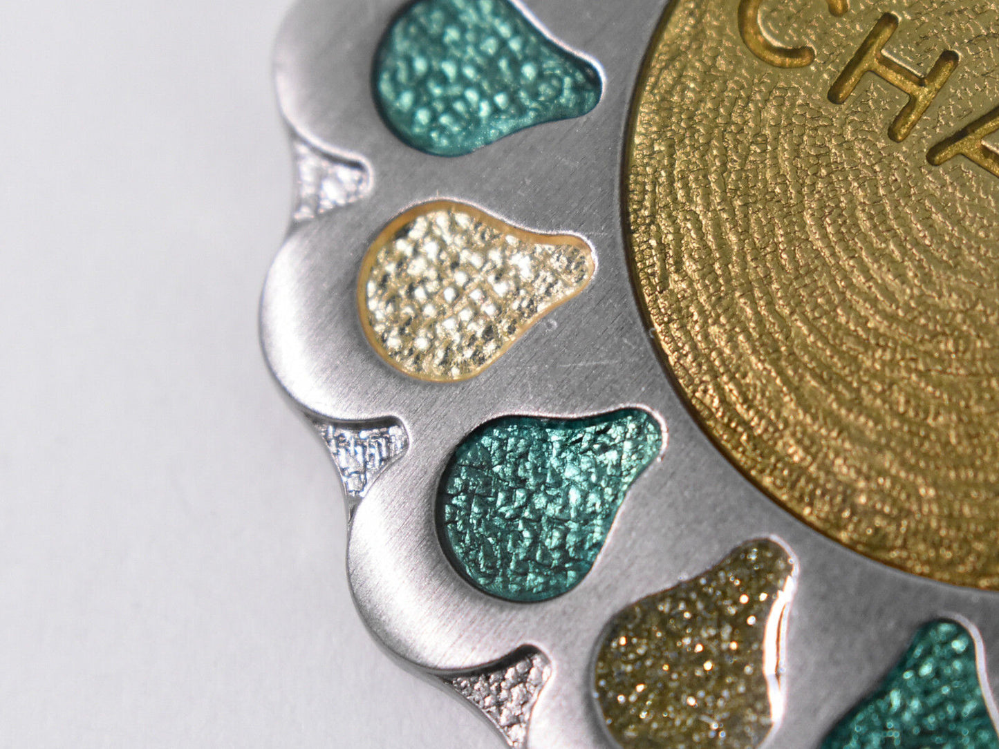 Chanel Silver Metal Brooch