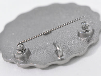 Chanel Silver Metal Brooch