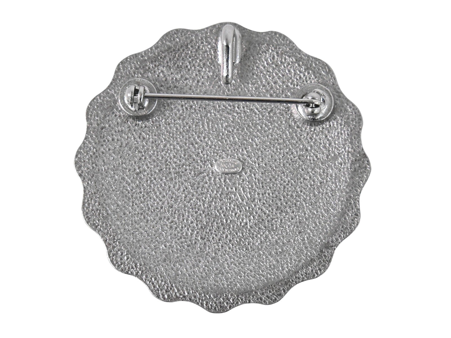 Chanel Silver Metal Brooch