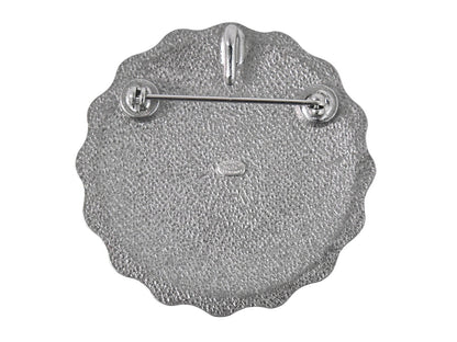 Chanel Silver Metal Brooch