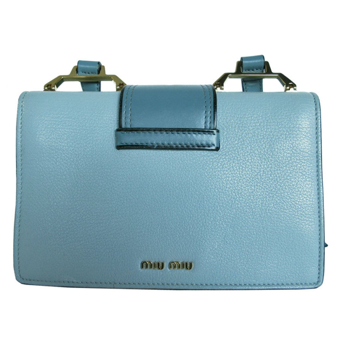 Miu Miu Blue Leather Miu Lady