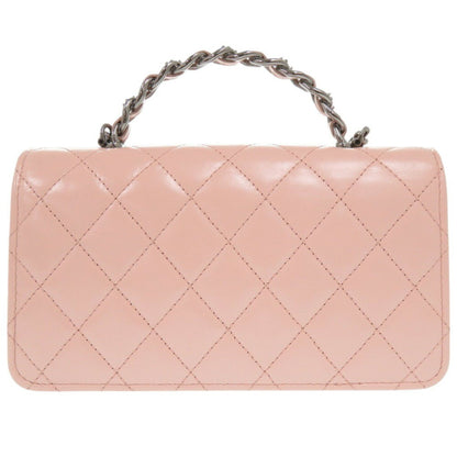 Chanel Pink Leather Coco Handle