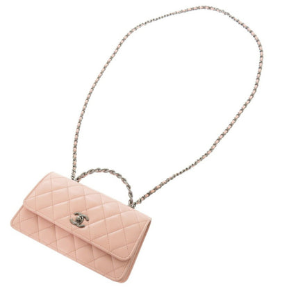 Chanel Pink Leather Coco Handle