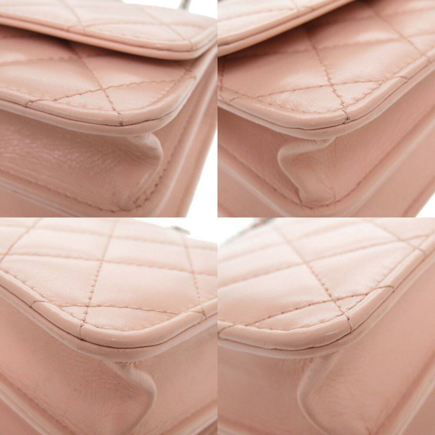 Chanel Pink Leather Coco Handle