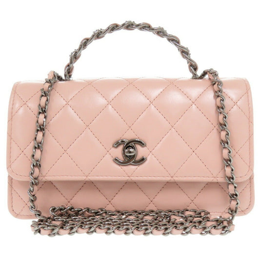 Chanel Pink Leather Coco Handle