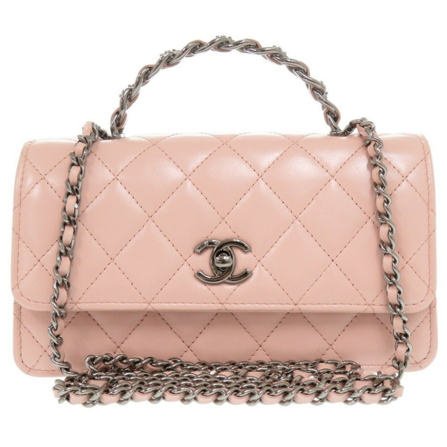 Chanel Pink Leather Coco Handle