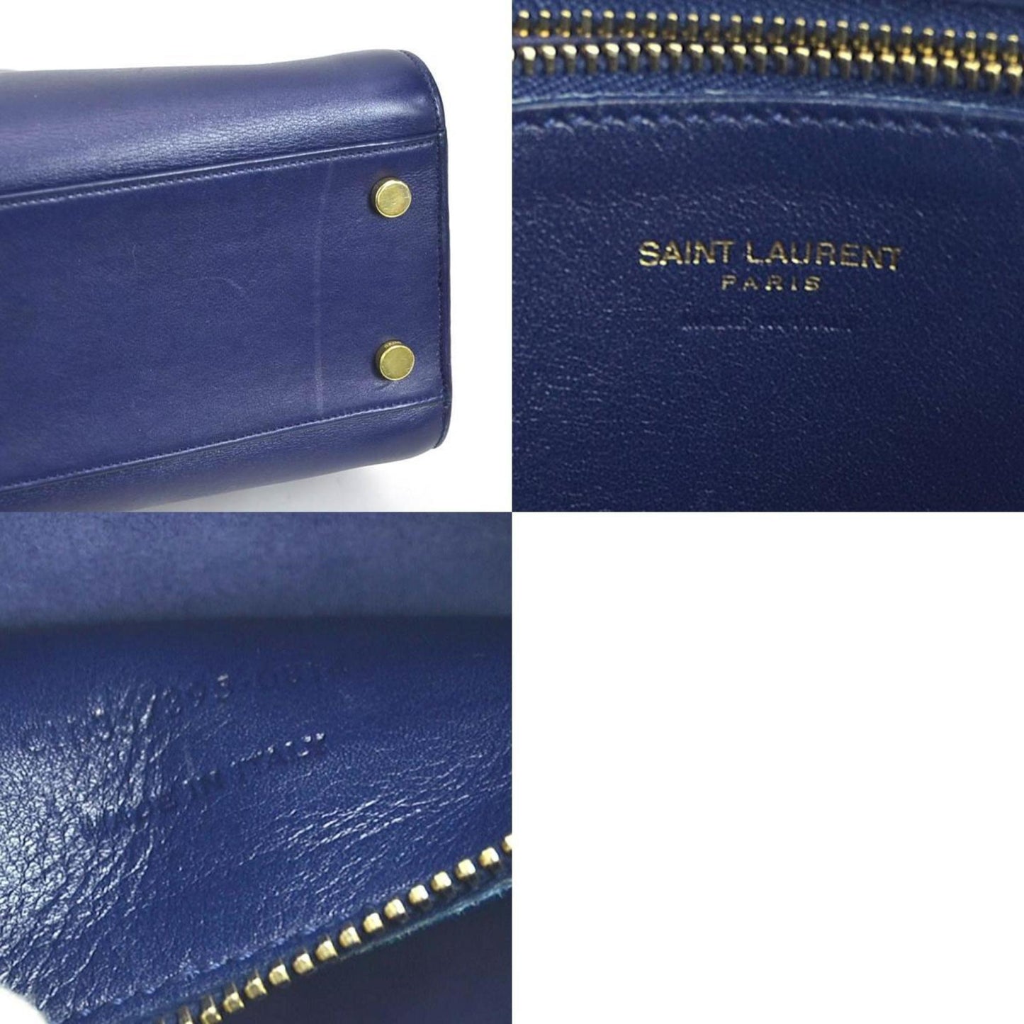 Saint Laurent Blue Leather Baby Cabas