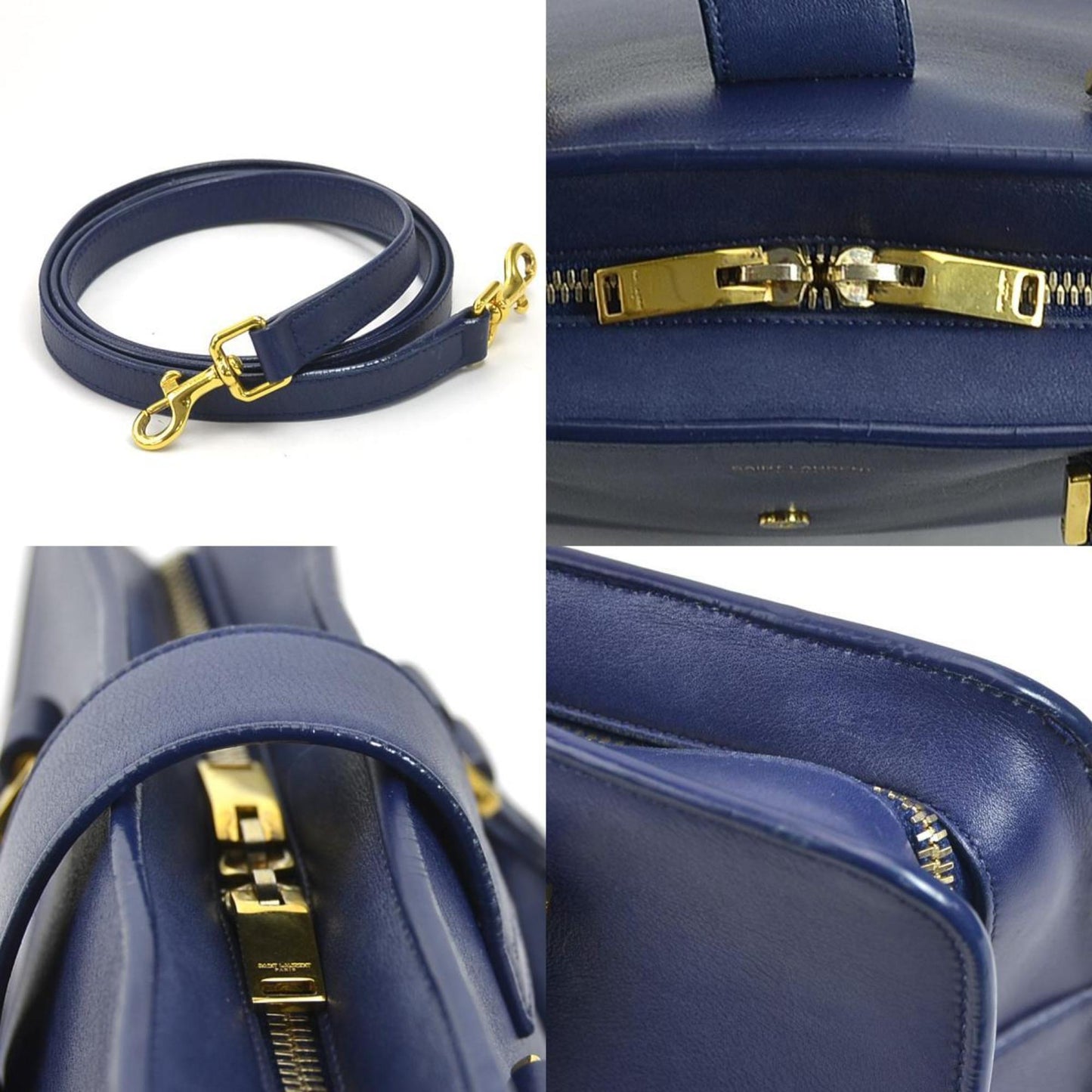 Saint Laurent Blue Leather Baby Cabas