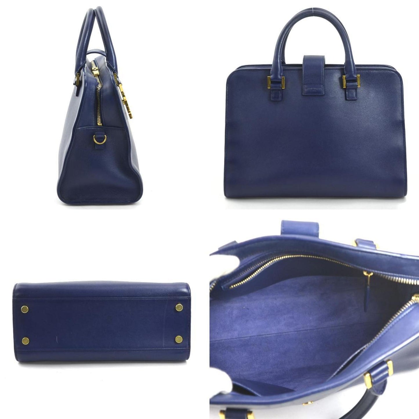Saint Laurent Blue Leather Baby Cabas