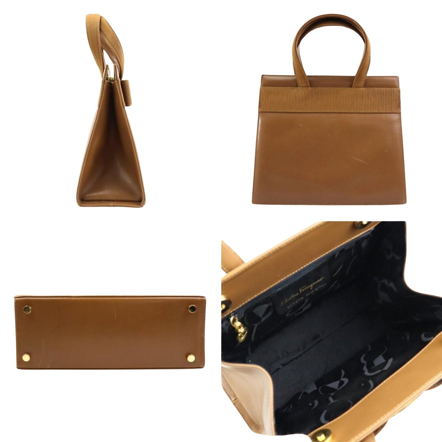 Salvatore Ferragamo Brown Leather Vara