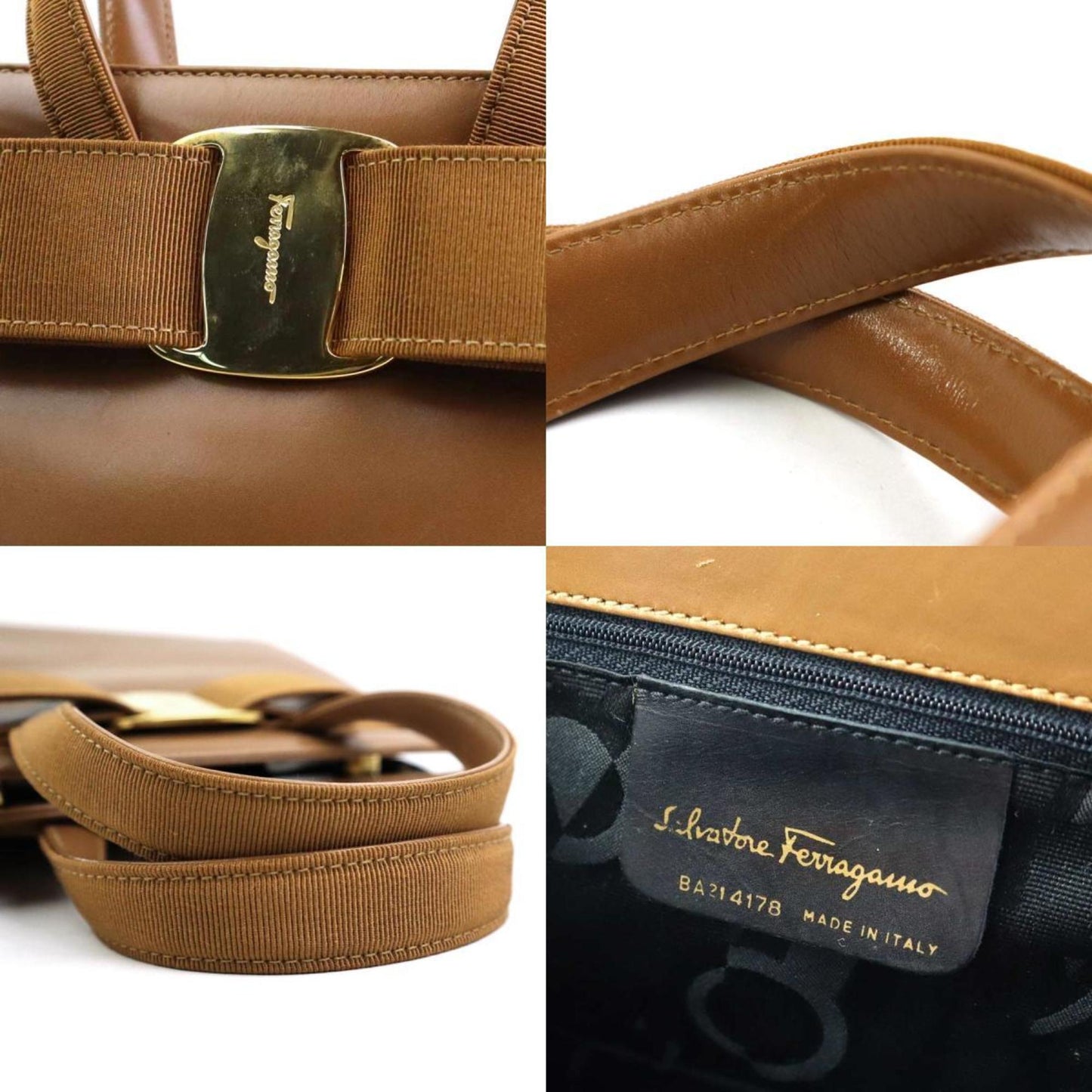 Salvatore Ferragamo Brown Leather Vara
