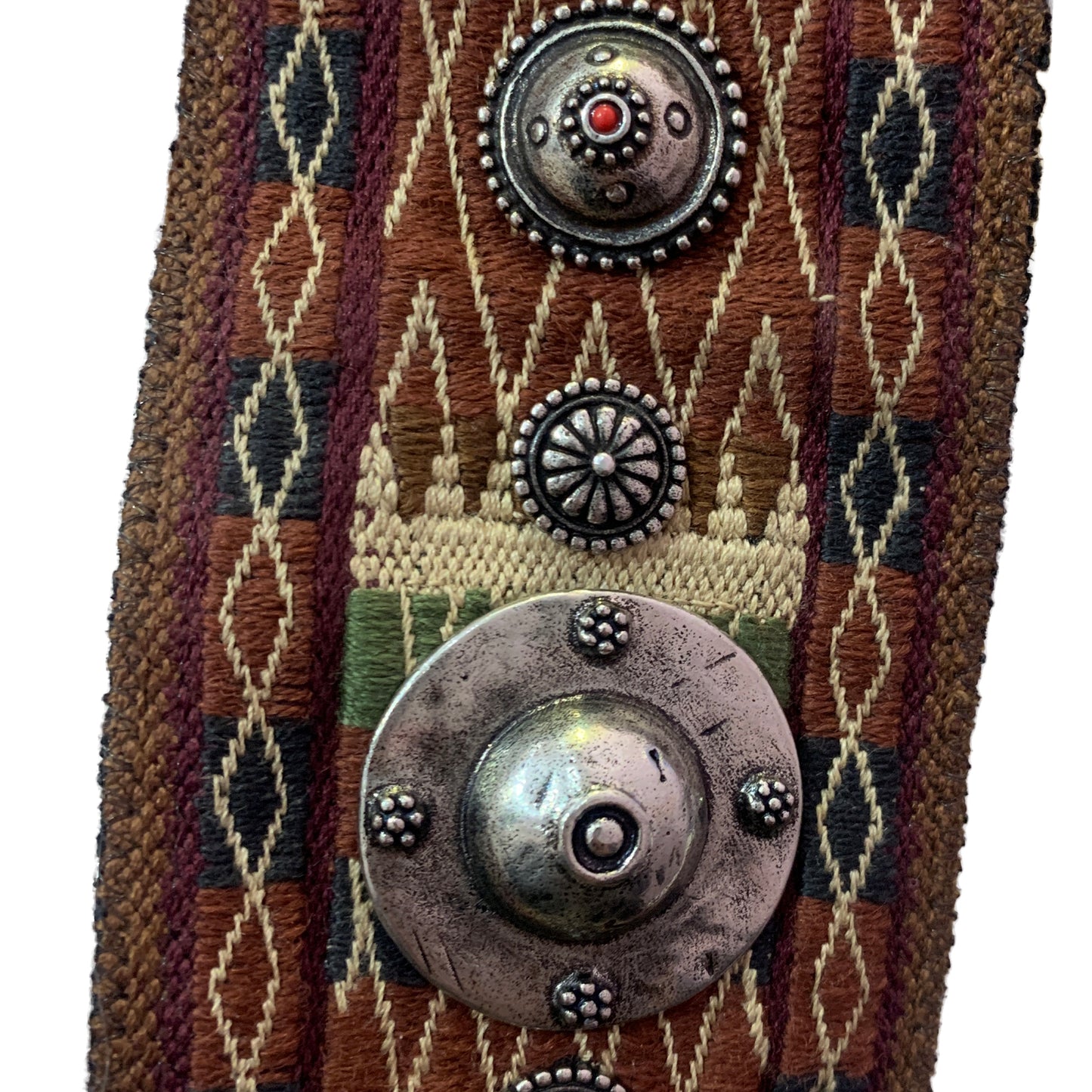 Dior Embroidered Canvas Bohemian Fringe Strap