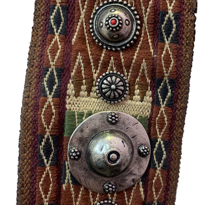 Dior Embroidered Canvas Bohemian Fringe Strap