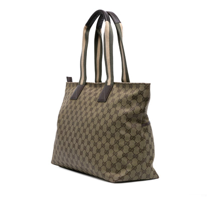 Gucci Gg Canvas Web Tote