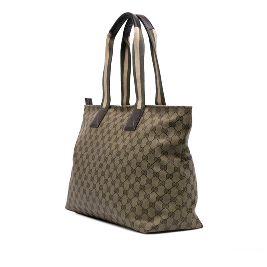 Gucci Gg Canvas Web Tote