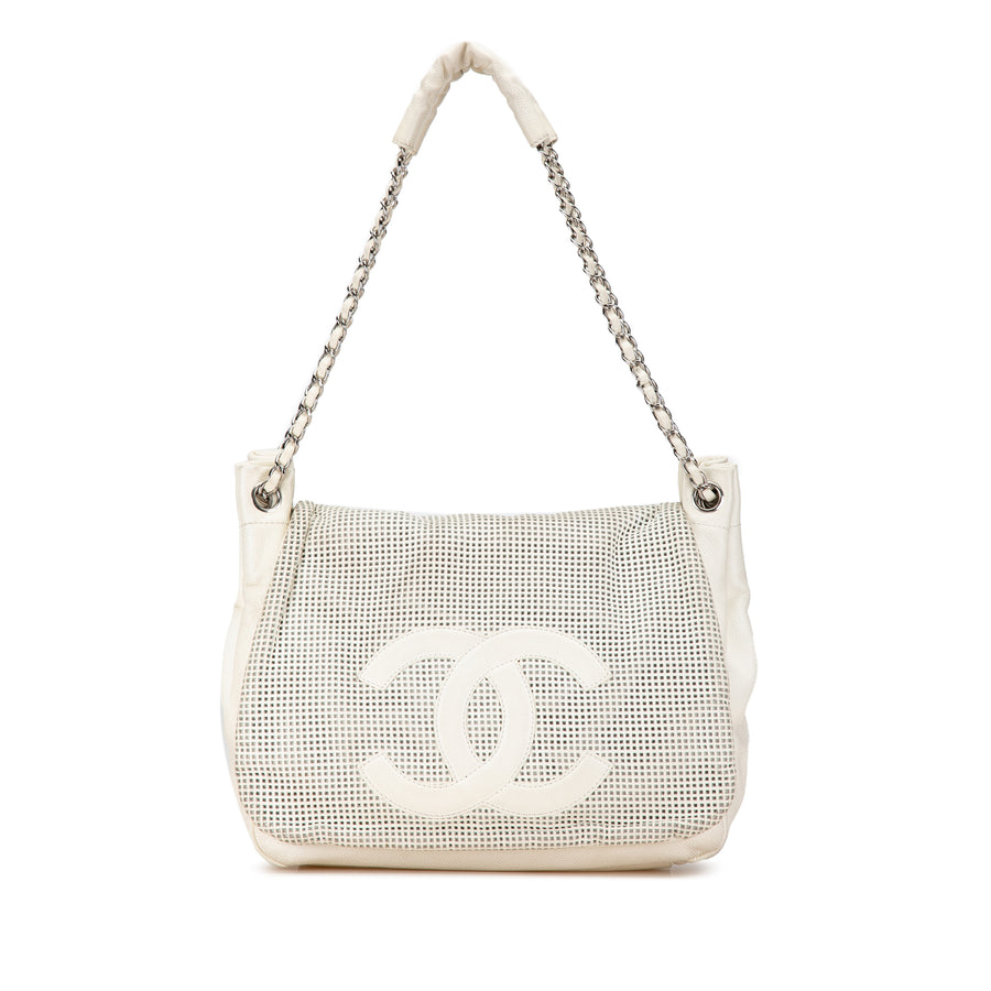 Chanel Caviar Perforated Hollywood Accordion Flap (21065)