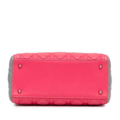 Dior Medium Tricolor Lambskin Cannage Lady Dior