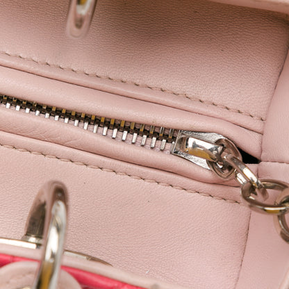Dior Medium Tricolor Lambskin Cannage Lady Dior
