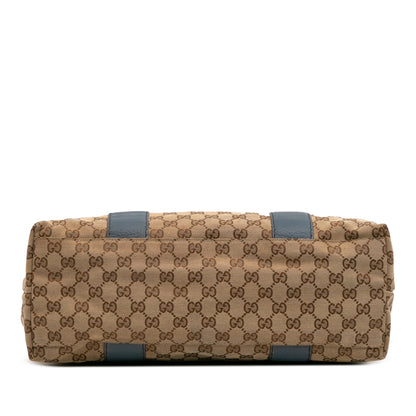 Gucci Gg Canvas Bamboo Libeccio Tote