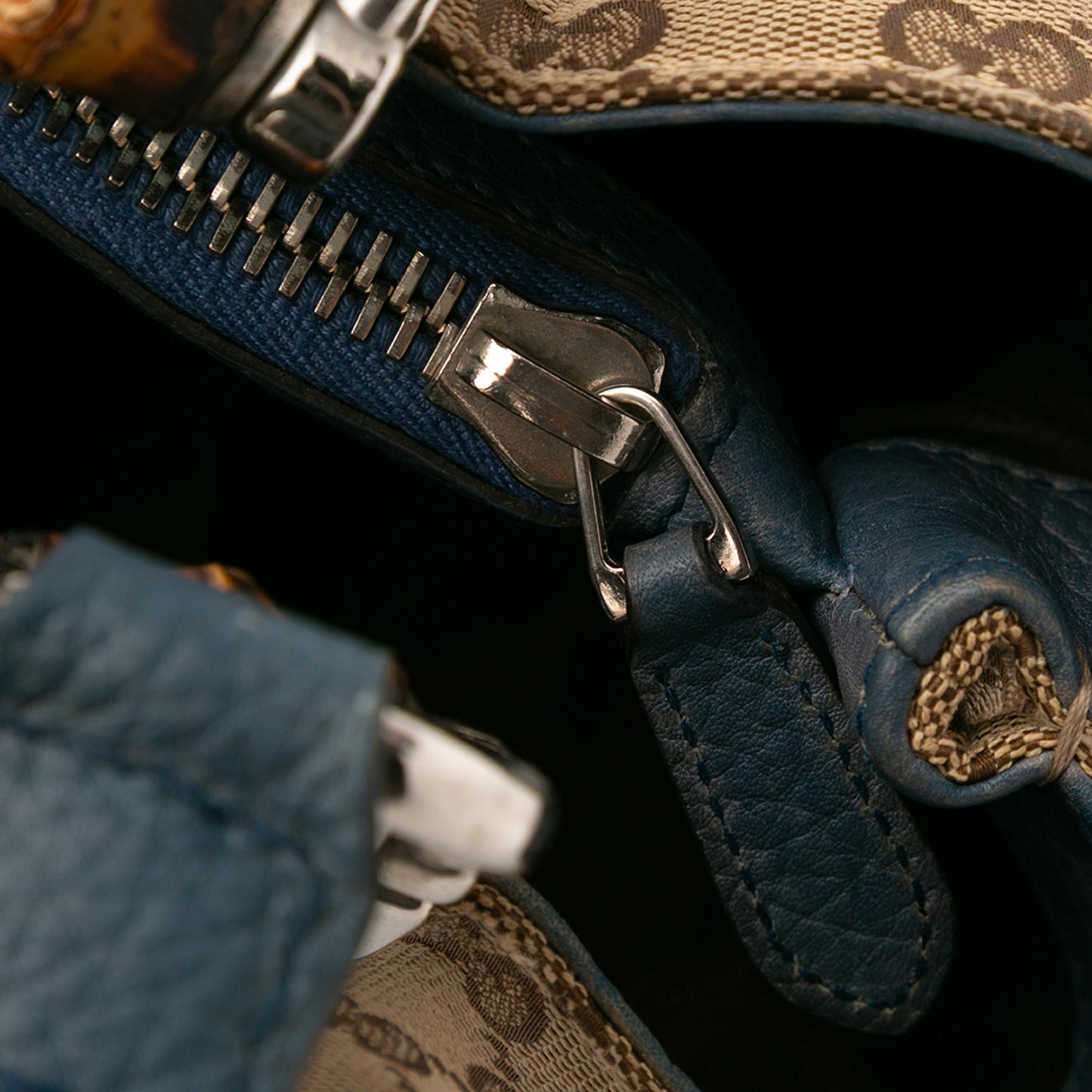 Gucci Gg Canvas Bamboo Libeccio Tote