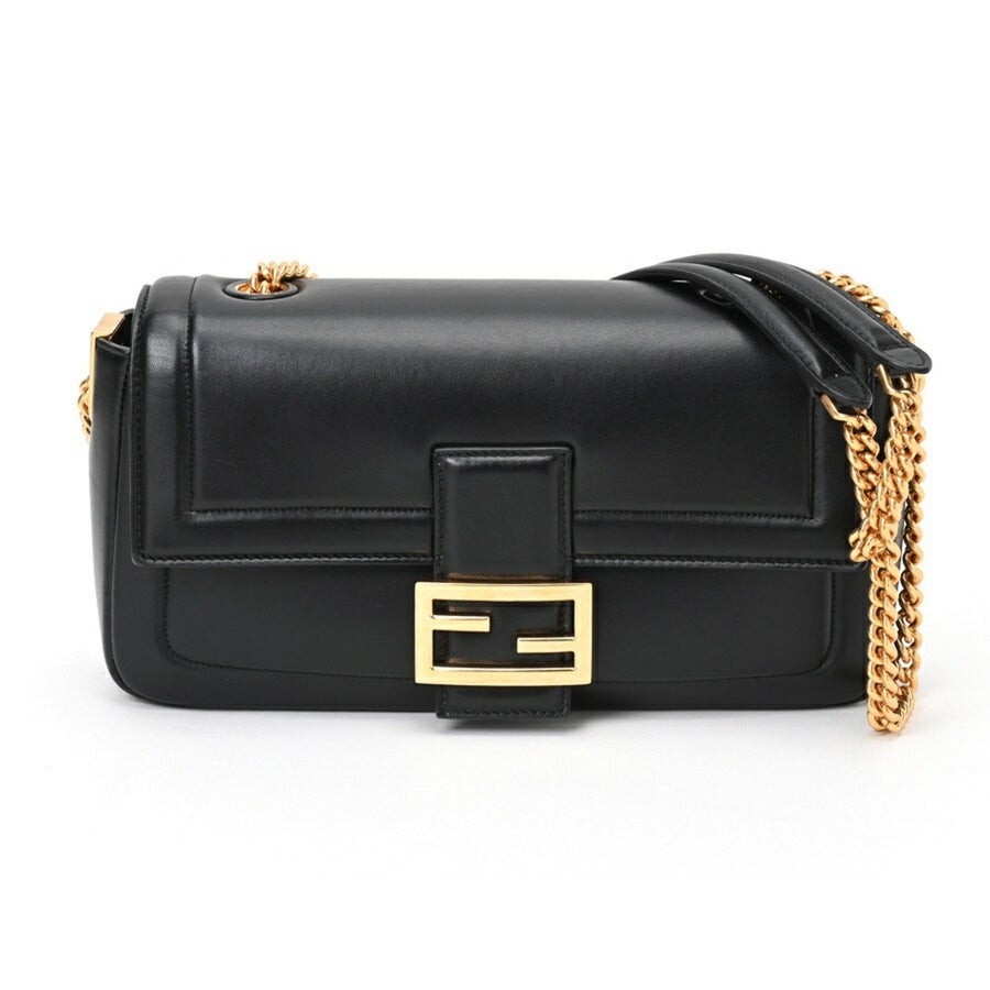 Fendi Black Leather Baguette