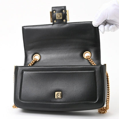 Fendi Black Leather Baguette